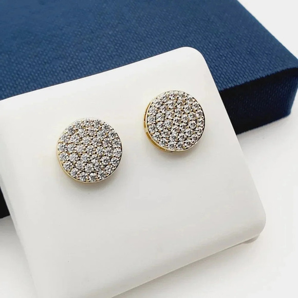 - 14K Gold Plated Cubic Zircon Earrings, INUS1BR144 - Picture 8 of 9